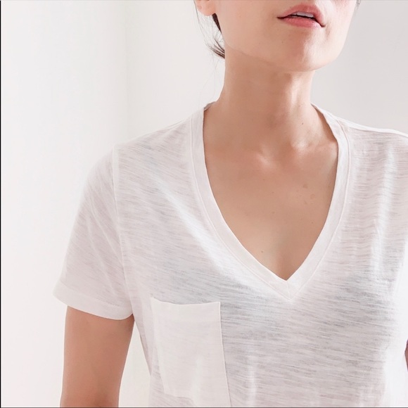 My Vintage Cotton V Neck Pocket Tee - Picture 2 of 8